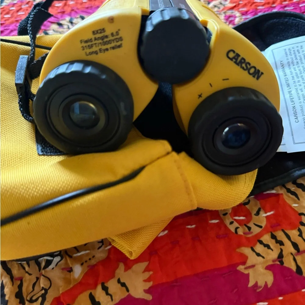 Cstar Optics 8x25mm Waterproof Binoculars-Nitrogen Filled Yellow Binoculars Case